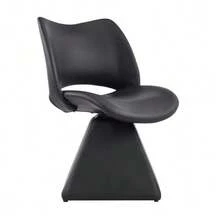 Comfortable Swivel Chair In Black, Modern High-Back Chair Made Of Synthetic Leather, Ideal For Dining Rooms, Home Offices And Living Rooms. - 黑色 - 查看 7