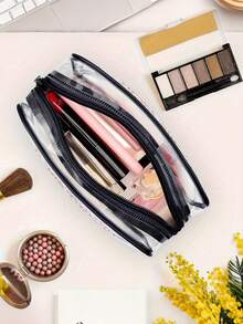1 túi đựng đồ du lịch trong suốt có khóa kéo và túi đựng đồ vệ sinh cá nhân - Túi du lịch nhẹ với chức năng quản lý dây cáp. - Nhiều màu - Xem 5