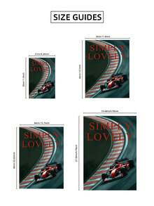 1pc Frameless F1 Racing Car Wall Art, Chic Racing Girl's Choice Canvas Poster, Dorm Room Party Decoration Best Gift, Back To School, Room Decor Bedroom, Funkyposters - F1 - View 10