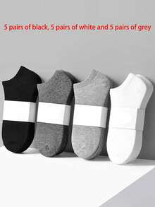1/5/10/15/20/25/30 Pairs Men's Sports Socks, Essential Ankle Sports Socks, Soft & Lightweight, Versatile Low-Cut Ankle Socks, Women's Long Socks & Stockings, Suitable For Fitness, Autumn Wear - Multicolor - View 16