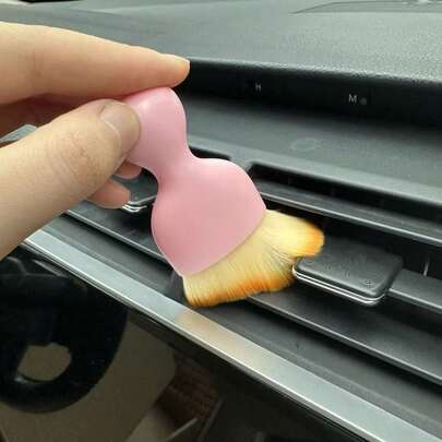 Car Interior Cleaning Soft Brush, Mini Portable Car Air Vent Dust Remover Brush, Super Fine Fluff Detailing Cleaning Tool For Car Dashboard, Center Console, Keyboard, Small Gap Dust Removal Beauty Cleaning Supplies For Auto Interior Care