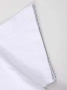 Camiseta con Cuello Redondo y Estampado Creativo de Gato Col y Gato Bok Choy, Manga Corta, Estilo Casual de Verano, Top de Moda para Uso Diario - Blanco - Ver 5