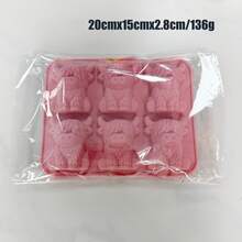 1个/2个迷你奶牛造型模具，可重复使用的可爱3D奶牛硅胶冰格，6个格子，适用于威士忌、饮料、派对、酒吧、生日、聚会和送礼，非常适合朋友和牛奶爱好者（6个格子） - 彩色 - 查看 13