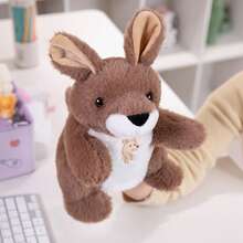 1pc Forest Animal Hand Puppet, Cute & Healing, 3D Full Body Design, Movable Mouth, Comfort Companion, Educational Interactive Toy For Kids - Multicolor - View 9