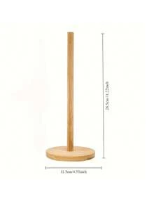 1 pieza Soporte para caja de pañuelos de bambú, dispensador de película adherente sin instalación, estante para toallas de papel, estilo japonés ahorrador de espacio multifuncional, almacenamiento versátil para cocina, baño, encimera y escritorio, regalo para organizadores del hogar - Multicolor - Ver 2