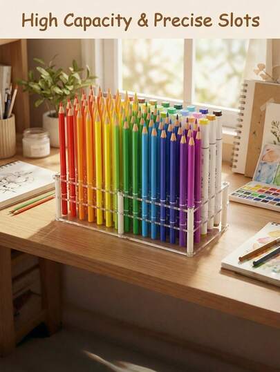 Bộ 4 hộp đựng bút acrylic nhiều lỗ với kích thước khác nhau, ngăn chứa đồ lớn, giá đựng trong suốt. Thích hợp để sắp xếp bàn làm việc văn phòng, đựng bút bi, bút chì, cọ trang điểm. Lý tưởng cho đồ dùng văn phòng tại nhà, kiểu dáng trang nhã, món quà tuyệt vời cho bạn bè/trẻ em, phù hợp cho 394 ngày lễ trên toàn thế giới.