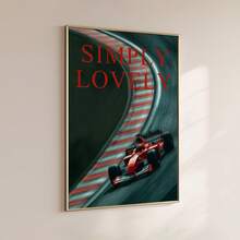 1pc Frameless F1 Racing Car Wall Art, Chic Racing Girl's Choice Canvas Poster, Dorm Room Party Decoration Best Gift, Back To School, Room Decor Bedroom, Funkyposters - F1 - View 3