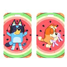 Bluey 1個 2026年熱門 Bruika 套裝！超可愛 Bruy 西瓜風格設計，色彩鮮豔，充滿活力。兼容校園卡、公車卡和門禁卡。掛繩孔設計可搭配掛繩佩戴，實用且多功能。平價小物件，送給家人的貼心禮物 - 彩色 - 查看 5