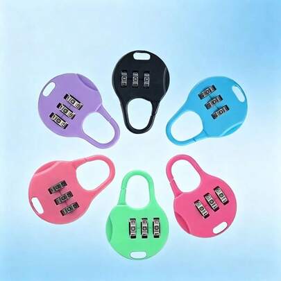 2pcs Heavy-Duty Mini Locks Suitable For Luggage, Lockers, Suitcases & Drawers - Combination & Key Entry With Combination Knobs & Key Locks, Compact Portable Padlocks For Travel, Backpacks, Boxes, Boxes, Laptop Bags (Multiple Colors)