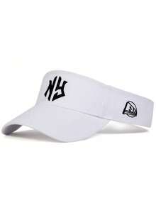 1pc Adjustable NY Embroidered Sun Hat, Unisex Casual Streetwear Style Summer Cap - Style 1 - View 8