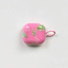 Ốp tai nghe 1 2 3 4 Pro Pro2 Pro3 họa tiết lá dâu tây màu đỏ hồng tươi tắn, bề mặt bóng bẩy, dễ thương. - Hồng - Xem 6