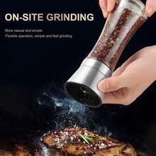 2x Pepper And Salt Grinder Set Mill Adjustable Stainless Steel Shaker Coarse NEW - Default - View 8