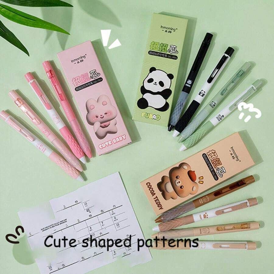 Bộ 4 bút bi hình động vật dễ thương, viết trơn tru, thích hợp cho văn phòng, học tập và các trường hợp khác. - Loạt động vật - Xem 1