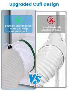 Portable Air Conditioner Window Seal Strip, Sealing Effect Air Conditioner Window Ventilation Kit, Suitable For Portable Air Conditioner Glass Dryer, Adjustable Length 25x92cm, Upgraded Version Easy To Install - Multicolor - View 3