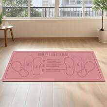 1 片 35x80 厘米（13.78x31.5 英寸）1000GSM 高密度硅胶瑜伽垫 | 防滑耐磨防水健身训练垫 | 带脚部定位线，适用于深蹲、瑜伽、力量训练 | 适用于木地板、瓷砖、水泥地面 | 可水洗，易于清洁，多功能家用健身垫 - 彩色 - 查看 14