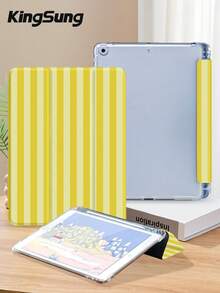 Kingsung Ốp bảo vệ máy tính bảng họa tiết đường kẻ đơn giản, tương thích với iPad 9.7/10.2/10.5/10.9/12.9/Pro 11, thế hệ thứ 10, Air 8 (M4) 2026 (11 inch), Air 8 (M4) 2026 (13 inch), tương thích với Samsung Galaxy Tab S6 Lite 10.4 inch, tương thích với Kindle Paperwhite thế hệ thứ 12 2024, Kindle thế hệ thứ 11 2022, Clara Colour, bảo vệ chống rơi mềm mại, chân đế thông minh/tự động bật/tắt màn hình. - Nhiều màu - Xem 4