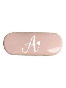 Solid Color Glasses Case Minimalist New Design Portable Waterproof Dustproof Small Plastic Material (Small, Plastic Material) Initial Glasses Case Hard Shell - PU Leather Artistic Letter And Heart Pattern Printed Glasses Case - Multicolor - View 17