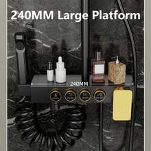 Black Gold Household Shower Faucet Set, Shower Head, With Pressurized Shower Head, Toilet Spray Gun - Gold - View 5