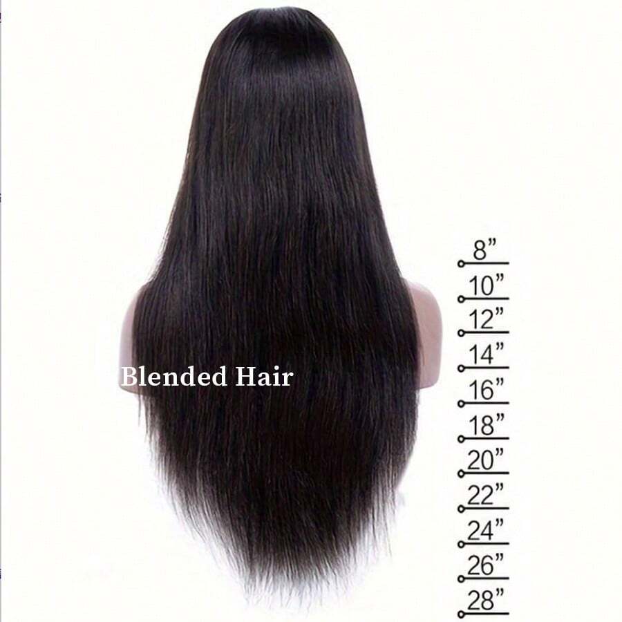 VIOLLY Tóc giả ren cắt sẵn 5x5 mật độ cao 200%, sẵn sàng để đội, không cần keo dán, thân thiện với người mới bắt đầu, màu #1B đen tự nhiên, tóc thẳng, tóc con, đường chân tóc liền mạch, tóc giả pha trộn tóc người thật dành cho phụ nữ