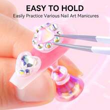 Magnetic Fake Nail Holder, Reusable Clay For Nail Art Practice And Painting, Suitable For Home DIY Beginners And Nail Salon Supplies - Multicolor - View 5