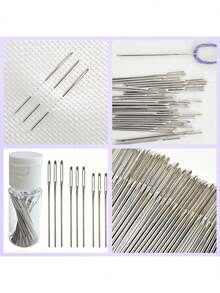 50pcs Cross Stitch Needles Assortment 22/24/26 Sizes, Handcraft Embroidery DIY Tools Needle Threader & Needle Case - Twenty Two# - View 5