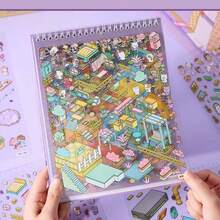 20pcs/Set Scene Stickers, Including 12pcs Material Stickers, 8pcs Scene Cards And 2pcs Reference Images, Suitable For Simulating Model Scenes And Mini Houses. Great As Birthday Or New Year Gift. - one-size - View 8