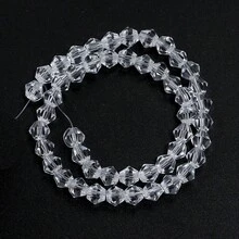 1串3-8毫米奥地利水晶玻璃珠，非常适合DIY珠宝、手链、项链和工艺品制作，项链制作，DIY珠宝制作，精致小巧的珠子，高品质玻璃，精湛工艺，串珠材料，珠宝珠子，DIY爱好者，串珠工匠 - 透明款式 - 查看 11