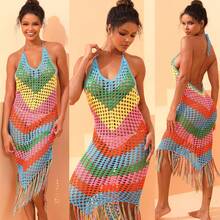 Handmade Crochet Beach Wedding Dress Swimsuit Bikini Cover-Up Skirt - Color - View 2
