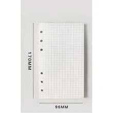 Bộ bìa đựng tài liệu 6 vòng A6 bằng nhựa PVC trong suốt chống thấm nước, bao gồm giấy thay thế, nhãn dán và túi đựng có khóa kéo, phù hợp cho học tập, văn phòng và sắp xếp công việc hàng ngày, kèm sổ tay có trang bảo vệ mắt. - A 6 - Xem 32