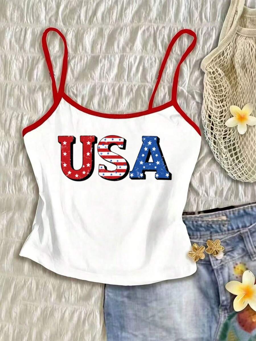Áo tank top nữ ôm sát, in chữ nhiều màu sắc, kiểu dáng thường ngày, áo không tay mùa hè, áo tank top casual, áo vest đi nghỉ mát, trang phục thường ngày, đi làm, phong cách nghỉ lễ, thiết kế mùa hè mới. - trắng - Xem 1
