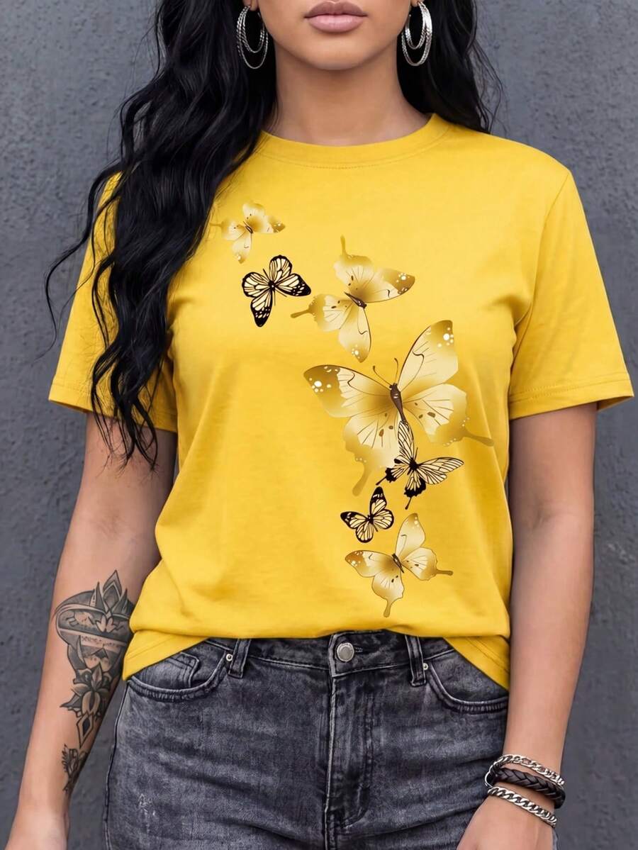 Women T-Shirts - Yellow - View 1
