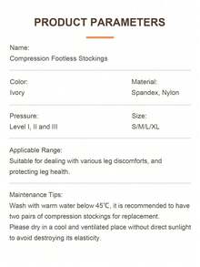 Cofoe 23-32mmHg Knee-High Compression Socks, Suitable For Men, Women, And Pregnant Women - Apricot - View 7