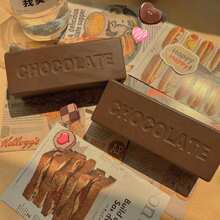 1pc Soft, Slow Rebound Simulated Chocolate Butter Bar, Squeeze Toy For Stress Relief, Creative Toy Gift For Teenagers, Perfect Birthday, Surprise, Holiday, Christmas Gift - Multicolor - View 6