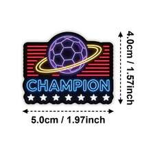56PCS Neon Style Soccer Stickers, Vinyl Waterproof Decals For Water Bottles Laptop Phone Case Luggage Skateboard Scrapbook, Sports Theme Stickers For Teens Adults Soccer Fans Scrapbook Supplies Scrapbooking - 1 Set - View 6