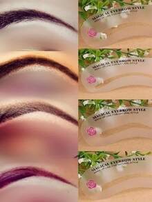Bộ 24 khuôn vẽ trang điểm mắt cho nữ, khuôn định hình lông mày, bộ dụng cụ làm đẹp DIY, phụ kiện trang điểm - Trong sáng - Xem 4