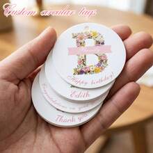 100 buah Label Gantung Bulat dengan Logo Kustom, Label Hadiah Pernikahan Kustom, Kartu Ucapan Terima Kasih yang Dipersonalisasi, Cocok untuk Pernikahan, Ulang Tahun, dan Acara Bridal Shower - Label Gantung Kertas - MultiWarna - View 9