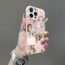 Elegante funda para teléfono con diseño floral, compatible con Samsung, Apple, VIVO, OPPO, , Transsion, ,  y Honor. Fabricada en TPU, ofrece protección contra golpes y caídas. Un regalo perfecto para familiares y amigos. - Rosa - Ver 5
