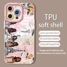 Funda elegante y moderna para chicas, compatible con Samsung, Apple, VIVO, OPPO, , Transsion, ,  y Honor. Fabricada en TPU, ofrece protección contra golpes y caídas. Un regalo ideal para familiares y amigos. - Blanco - Ver 2