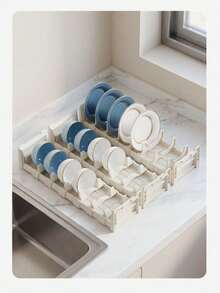 Adjustable Dish Drying Rack For Kitchen, Suitable For Cabinet Drawers, Countertops And Drawers To Store Bowls, Plates And Kitchenware - View 4