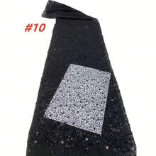 2024年尼日利亚法式串珠亮片蕾丝面料，奢华非洲亮片蕾丝，适合缝制女士派对礼服 - 彩色 - 查看 20