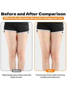 30pcs/Pack Summer Thigh Chafing Covers, Magical Elastic Fabric Anti-Chafing Seamless Leg Sleeves For Athletes, Gentle Compression - Multicolor - View 6