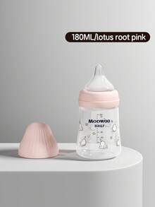 1pc Baby Wide Mouth Rabbit Design Anti-Drop Anti-Colic Feeding Bottle, Suitable For Infant Feeding - Multicolor - View 8