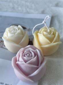 1个透明液态硅胶模具，玫瑰花模具，适用于树脂浇铸、蜡烛制作、DIY工艺品，适合母亲节、情人节、婚礼礼物、手工装饰品 - 無色 - 查看 10