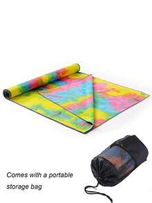 Colorful Anti-Slip Yoga Towel, Super Absorbent Microfiber Material, Suitable For Women And Fitness Enthusiasts, Soft And Portable Yoga Mat, Suitable For Hot Yoga, Pilates, Home Fitness, Gym Workout, Yoga Accessories, Pilates Essential - Multicolor - View 15