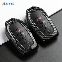 Ốp chìa khóa xe hơi bằng nhựa ABS kiểu sợi carbon cho CHR, Hilux, Fortuner, Land Cruiser 200, Camry, Corolla, Crown, RAV4 & Highlander - A - Xem 2