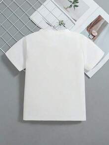 Nueva camiseta holgada para mujer, camiseta con estampado de la bandera mexicana, camiseta para niñas con estampado de gato y estrella - Camiseta unisex holgada de manga corta, cuello redond - Blanco - Ver 2