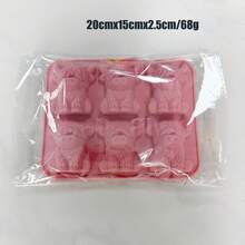 1个/2个迷你奶牛造型模具，可重复使用的可爱3D奶牛硅胶冰格，6个格子，适用于威士忌、饮料、派对、酒吧、生日、聚会和送礼，非常适合朋友和牛奶爱好者（6个格子） - 彩色 - 查看 12