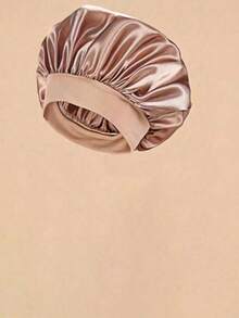 1顶女士宽檐高弹力帽，缎面睡帽，护发浴帽，化疗帽 - (黑+粉)-星座-2pcs - 查看 10