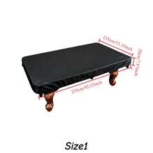 1pc Billiard Table Cover - Available In 3 Sizes (Black), Foldable And Storable, Made Of High-Quality 300D Oxford Fabric, Durable And Sturdy, Bottom Drawstring For Adjustable Size; Made Of Premium Fabric, Soft And Durable, Dustproof And Waterproof, Easily Resists Dust, Oil And Daily Wear, Suitable For Billiard Table, Large Billiard Table, American Billiard Table, Snooker Table, 8ft Billiard Table (Cover Only) - Black - View 14