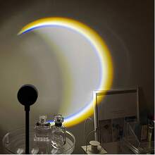USB Powered Moon Lamp Projection Night Light, LED Moon Photography Romantic Cool Selfie Gadget, Ceiling Decor For Bedroom, Home Use - Black - View 3